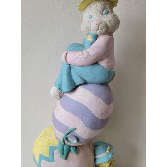 Vintage Trendmasters 1996 Easter bunny rabbit stack duck egg decor totem - Picture 4 of 16